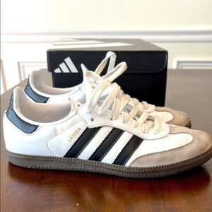 Adidas sambas. Size 7.5. Good condition. Worn. But lots of life.